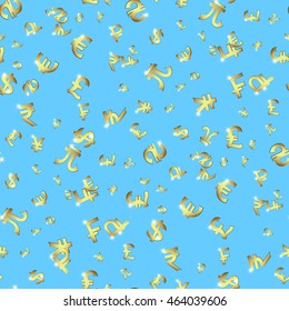 currency signs rain, seamless pattern