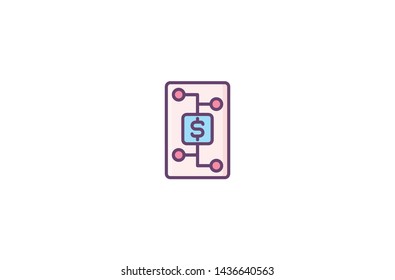 Currency statistics icon in trendy flat style isolated on white background. Currency statistics symbol. Vector illustration