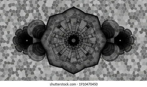 Currency stone wall emblem. Rock classic background. Intense illustration. 