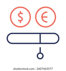Currency Switch Icon Element for Design