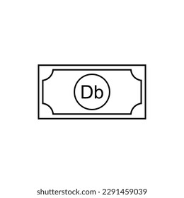 São Tomé and Príncipe currency Symbol, São Tomé and Príncipe Dobra Icon, STD Sign, Vector Illustration