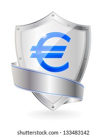 Currency symbol on the shield