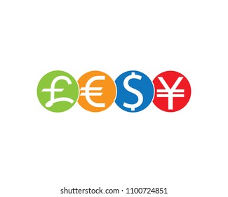 Currency symbol vector icon
