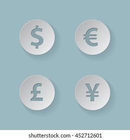 Currency Symbols Design Icon Stock Vector Royalty Free Shutterstock