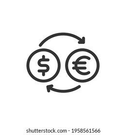Currency thin line icon. Symbol in trendy outline style. Premium design for web and apps. Perfect for UI. 