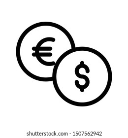 currency thin line vector icon