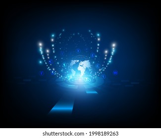 Currency transfers exchanges and businesses concept illustration