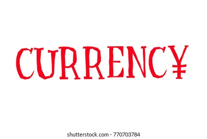 Currency. Typographic stamp visualisation concept Original series.