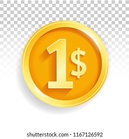 Currency us dollar gold coin
