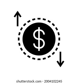 icono de valor de moneda o logotipo símbolo de signo aislado ilustración vectorial - iconos vectoriales de estilo negro de alta calidad
