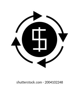 icono de valor de moneda o logotipo símbolo de signo aislado ilustración vectorial - iconos vectoriales de estilo negro de alta calidad
