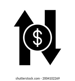 icono de valor de moneda o logotipo símbolo de signo aislado ilustración vectorial - iconos vectoriales de estilo negro de alta calidad
