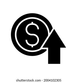 icono de valor de moneda o logotipo símbolo de signo aislado ilustración vectorial - iconos vectoriales de estilo negro de alta calidad
