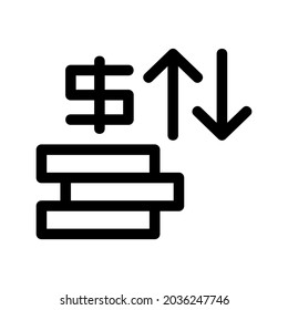 icono de valor de moneda o logotipo símbolo de signo aislado ilustración vectorial - iconos vectoriales de estilo negro de alta calidad
