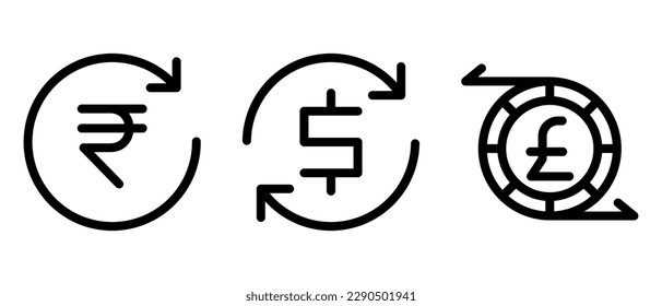 icono de valor de moneda o logotipo símbolo de signo aislado ilustración vectorial - iconos vectoriales de estilo negro de alta calidad