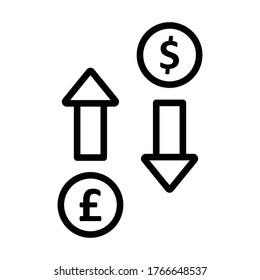 
Valor de moneda Icono de vector de estilo de línea que puede modificar o editar fácilmente

