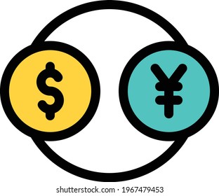 icono de línea de clavija de vector de moneda