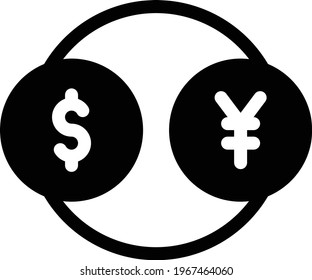 currency vector glyph flat icon