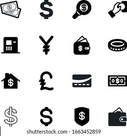currency vector icon set such as: start, safe, dollars, saving, machine, pound, coin, japan, home, cafe, geometric, delivery, chinese, protection, transfer, hand, save, art, safety, secure, search