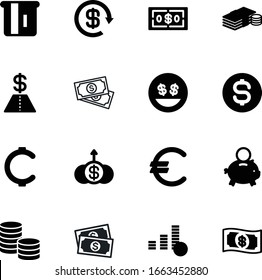 currency vector icon set such as: account, swap, new, cent, europe, funny, reload, face, cost, green, usa, chart, cents, card, convert, line, emoticon, graph, concept, circulate, equipment, square