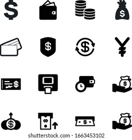 currency vector icon set such as: receivable, internet, safety, arrow, earning, safe, reataurant, data, thin, graph, pen, watch, personal, million, defend, accounts, commercial, usd, sack, yen, chart