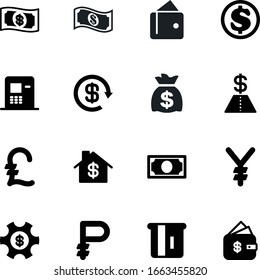 currency vector icon set such as: gbp, pounds, office, real, chinese, fee, rate, cost, treasure, paper, jackpot, gear, income, pack, russian, ruble, japan, stylized, yen, retail, cogwheel, swap