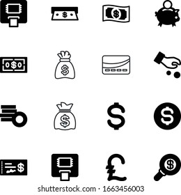 Currency Vector Icon Set Such As: Purchase, Rich, Arm, Cheque, Sale, Checkbook, Gbp, Piggy, Pictograph, Accounts, Hand, Look, Restaurant, Label, Search, Commercial, Coins, Element, Funding, Economy