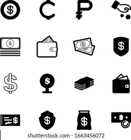 currency vector icon set such as: card, profit, grow, wallet, funding, element, cent, sack, growth, personal, delivery, icons, price, cargo, paying, internet, new, tree, object, transaction, square