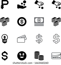 currency vector icon set such as: transfer, rubl, color, exchange, face, internet, transaction, energy, shape, inspiration, bulb, smile, app, lightbulb, creativity, emoticon, paying, idea, rub, lucky