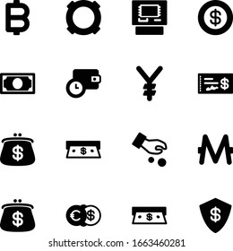 currency vector icon set such as: signs, pile, arm, sell, checkbook, pictograph, watch, eur, card, japan, rich, monero, credit, secure, earnings, stack, japanese, cheque, blockchain, trade, shield