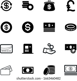 currency vector icon set such as: label, banknote, creative, give, invest, cargo, technology, logistic, funds, sell, stamp, investing, hold, equipment, machine, paper, object, geometric, paying