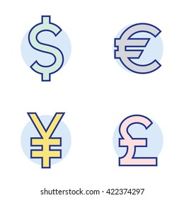 Currency. Vector illustration