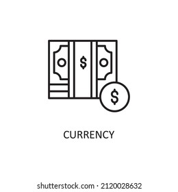 Currency Vector Outline Icon Design illustration. Banking and Payment Symbol on White background EPS 10 File