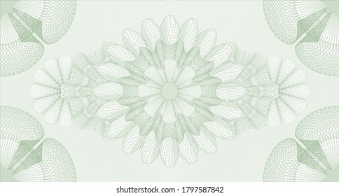 Currency watermark. Guilloche background. Intense illustration. Detailed design. 