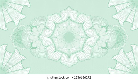Currency watermark. Guilloche background. Vector illustration. Detailed design. 