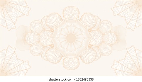 Currency watermark. Guilloche background. Vector illustration. Detailed design. 