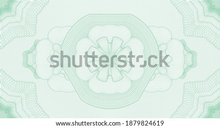Currency watermark. Guilloche background. Vector illustration. Detailed design. 