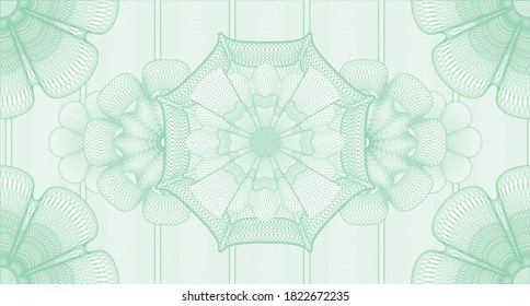 Currency watermark. wavy subtle curves. Vector illustration. Detailed design. 