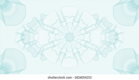 Currency watermark. wavy subtle curves. Illustration. Complex design. 