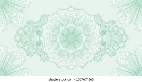 Currency watermark. wavy subtle curves. Illustration. Complex design. 