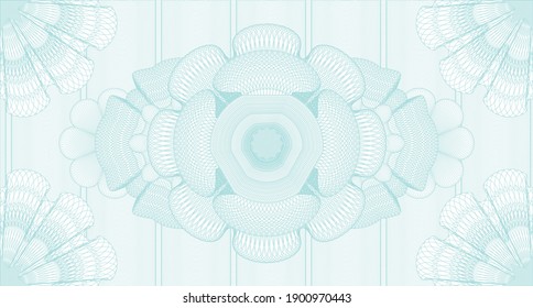 Currency watermark. wavy subtle curves. Intense illustration. Complex design. 
