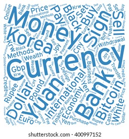 Currency ,Word cloud art  background