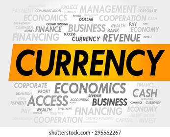 CURRENCY word cloud, business concept