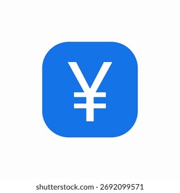 Moneda Yen Icono Signo Vector