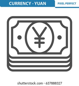 Currency - Yuan Icon. Professional, pixel perfect icons optimized for both large and small resolutions. EPS 8 format. 12x size for preview.
