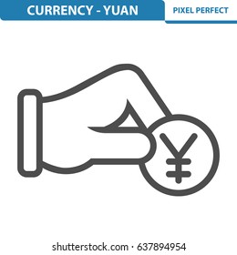 Currency - Yuan Icon. Professional, pixel perfect icons optimized for both large and small resolutions. EPS 8 format. 12x size for preview.