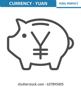 Currency - Yuan Icon. Professional, pixel perfect icons optimized for both large and small resolutions. EPS 8 format. 12x size for preview.