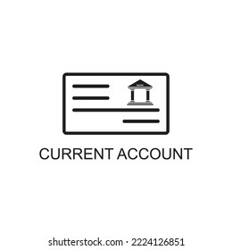 current account icon , financial icon