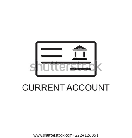 current account icon , financial icon