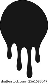 Current black paint streams are dripping, creating abstract shapes on a clean white background, perfect for representing concepts like fluidity, creativity, and artistic expression